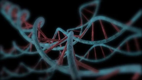 DNA-Strings Animation with depth of field, loop-able Stock Footage 73498347