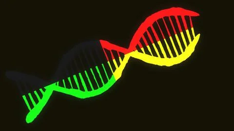 DNA structure. Abstract 3d polygonal wireframe DNA molecule helix spiral on.. Stock Photos