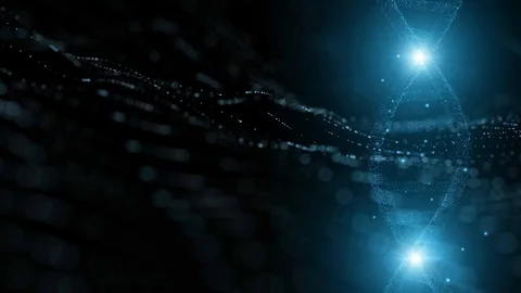 Dna structure on abstract dark blurry background Stock Footage 123970405