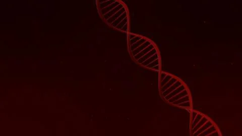 DNA structure on abstract red background 3d illustration Stock Illustration
