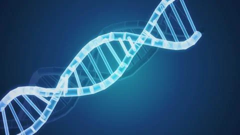DNA structure blue abstract background Stock Illustration