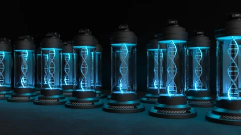 Dna structure In the capsule, DNA in the laboratory Stock Footage 260876228