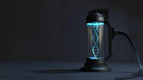Dna structure In the capsule, DNA in the laboratory Stock Footage 260876233