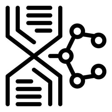 Dna structure connecting with molecule forming new data science innovation Illustrazione stock