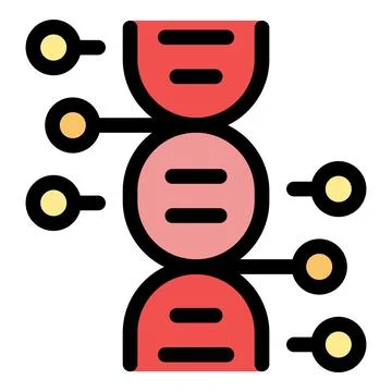 Dna structure connecting to multiple nodes representing genetic information.. イラスト素材