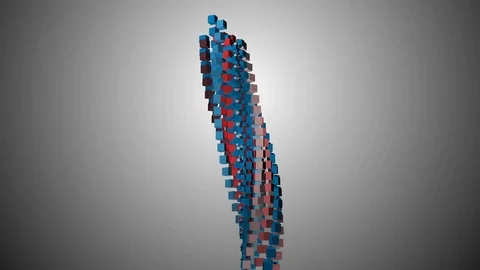 Dna structure of cubes. place for text. abstract background. Video stock 83347990