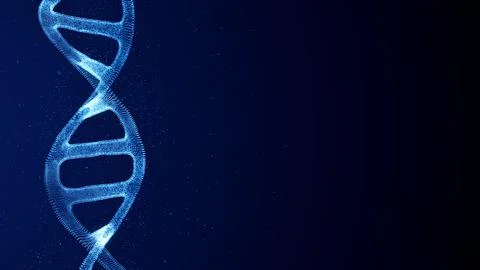 DNA structure in dark background. Science and medicine concepts. Stock Photos
