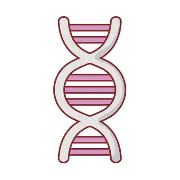 Dna structure flat style icon vector design Stock Illustration