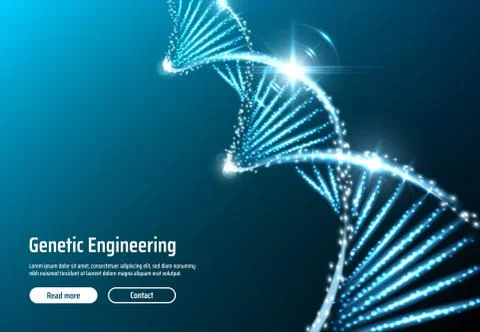 DNA structure, genetic engineering web app, vector Illustrazione stock