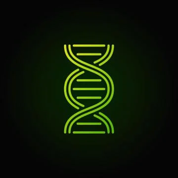 DNA structure green vector icon or logo Illustration