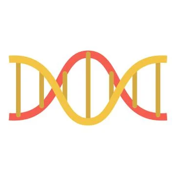Dna structure icon, flat style イラスト素材