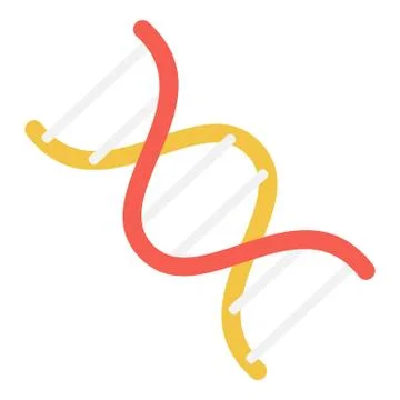 Dna structure icon, flat style 스톡 일러스트