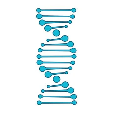 DNA structure icon in line and fill style. イラスト素材