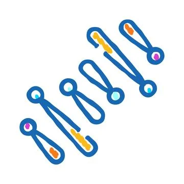Dna structure icon representing genetic code and biology Illustrazione stock