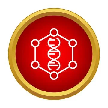 Dna structure icon representing genetics and science research Stock Illustration