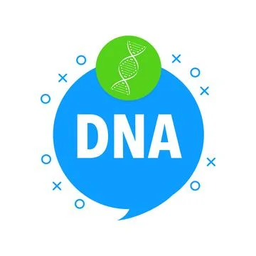 DNA structure Icon set. Structure molecule and cell, chromosome. Genetic Stockillustratie