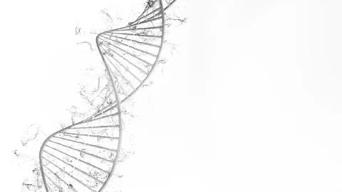 DNA structure image on white background. Research and development of DNA st.. Stock Photos