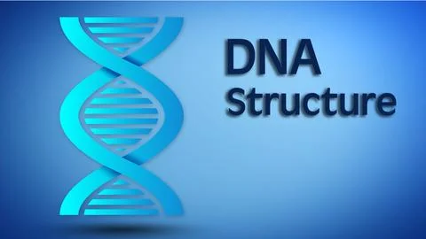 DNA structure on light blue background. Illustration Foto stock