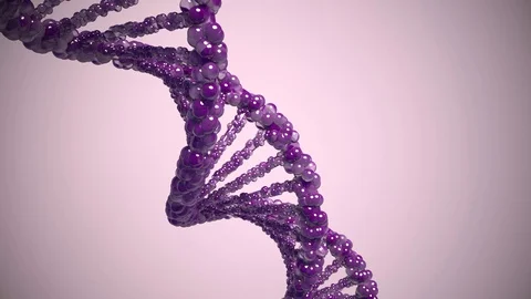 Dna structure rotation. 3D illustration Stock Footage 124517402