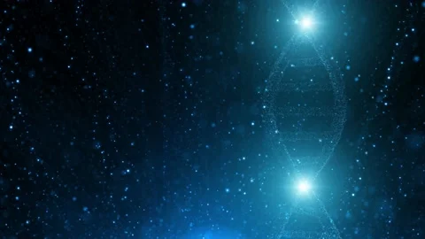 Dna structure rotation on dreamy background Stock Footage 131787634