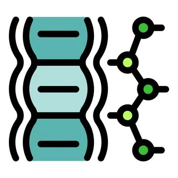 Dna structure transforming into a molecular chain, genetic modification proce イラスト素材