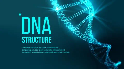 Dna Structure Vector. Evolution Symbol. Chemistry Cover. Microscopic Element Stock Illustration
