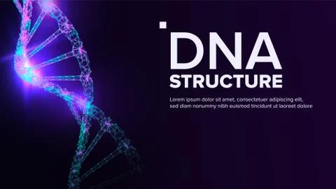 Dna Structure Vector. Genetic Molecule. Clone Atom. Mutation Test. Illustration Stock-Illustration