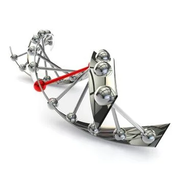 DNA structure on a white isolated background lying on the floor Stock Illustration