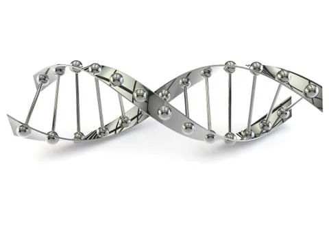 DNA structure on a white isolated background lying on the floor Stock Illustration