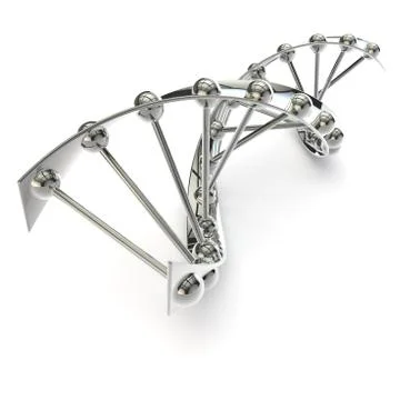 DNA structure on a white isolated background lying on the floor Stock Illustration