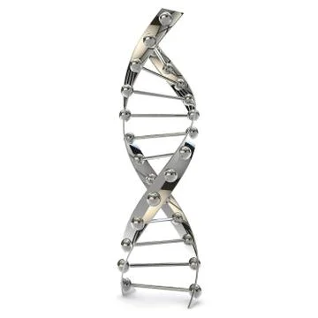 DNA structure on a white isolated background lying on the floor Stock Illustration