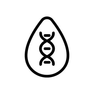 Dna study icon vector. Isolated contour symbol illustration Ilustración de archivo