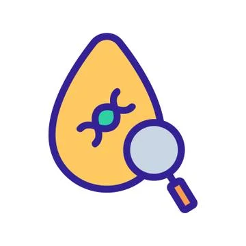 Dna study icon vector. Isolated contour symbol illustration Stock Illustration