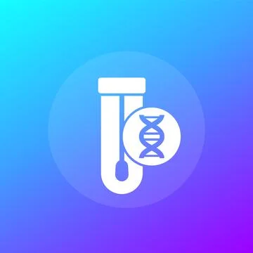 Dna swab test, sample icon Stockillustratie