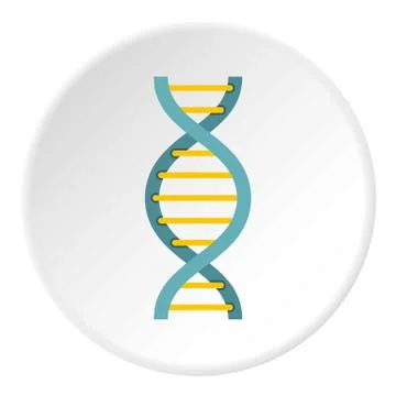 DNA symbol icon circle 库存插图