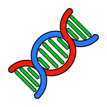 Dna symbol vector design isolated on white background Stockillustratie