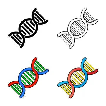 Dna symbol vector design isolated on white background イラスト素材