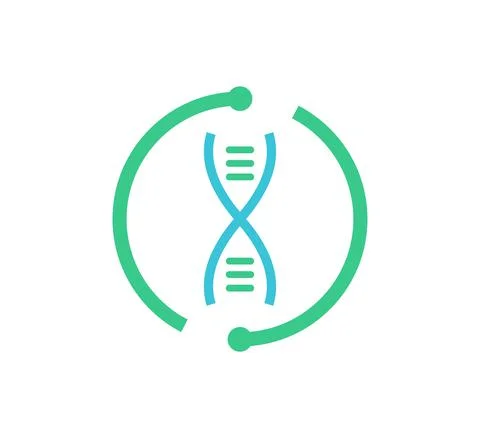 Dna tech logo vector design template イラスト素材
