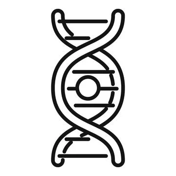Dna test icon outline vector. Gmo food Ilustración de archivo