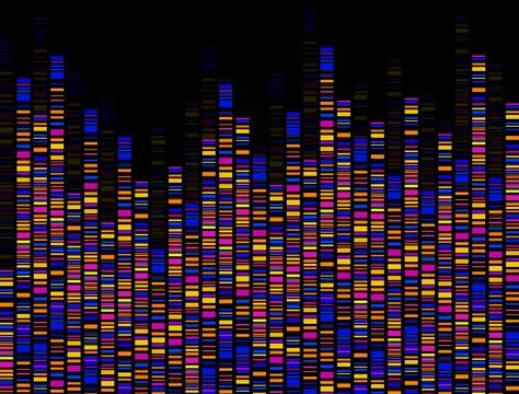 Dna test infographic. Dna test, barcoding, genome map. Graphic concept for yo Illustrazione stock