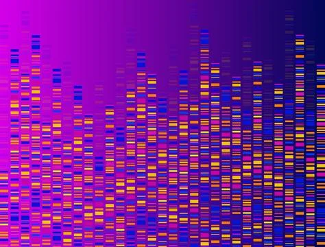 Dna test infographic. Dna test, barcoding, genome map. Graphic concept for .. Illustrazione stock