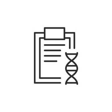 DNA Test Report Icon 스톡 일러스트