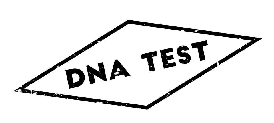 Dna Test rubber stamp 스톡 일러스트