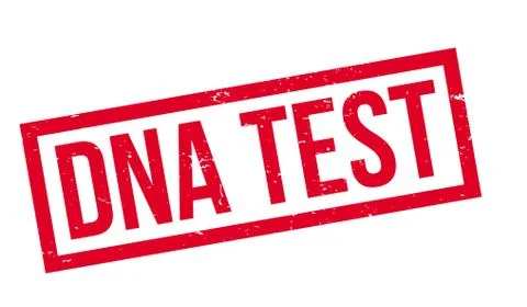 Dna Test rubber stamp 스톡 일러스트