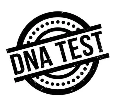Dna Test rubber stamp Stockillustratie