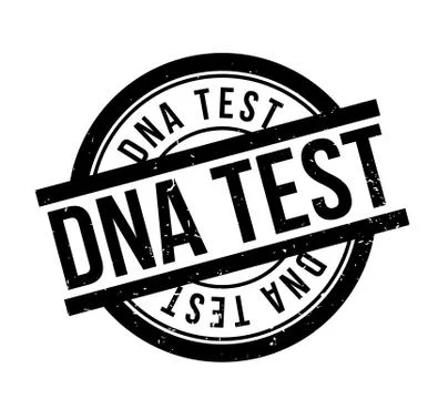 Dna Test rubber stamp 스톡 일러스트