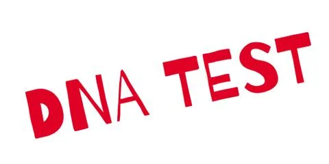 Dna Test rubber stamp 스톡 일러스트