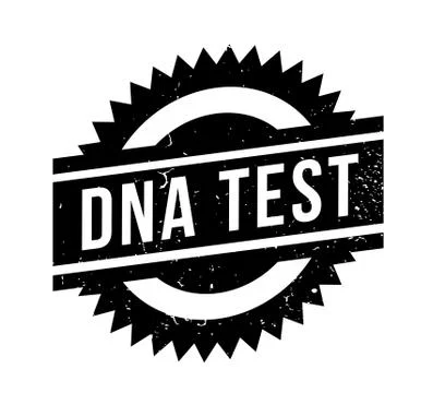 Dna Test rubber stamp 스톡 일러스트