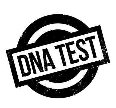 Dna Test rubber stamp Stockillustratie
