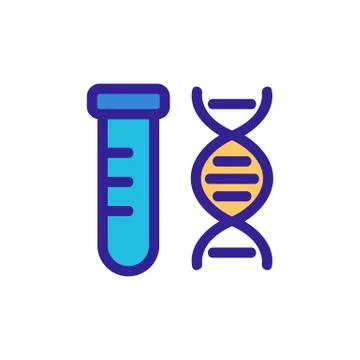 Dna test tube icon vector. Isolated contour symbol illustration イラスト素材